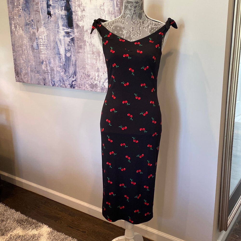 New York & Company NEW  XS black dress with cherries